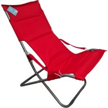 Garden Deluxe Collection - Chaise canapone pliante balcon de jardin réglable rembourré et plage de nid Red - Red