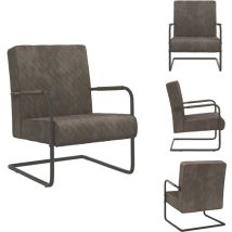 Chaise cantilever Gris clair Velours - Fauteuil Design - Chaise Moderne - Chaise Lounge - Chaise Salle à Manger - Mobilier Intérieur
