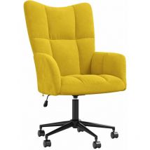 Maison Chic - Chaise Chaise de relaxation Jaune moutarde Velours Chaise de salon 41678