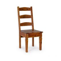 Bizzotto - Chaise Chateux en bois d'acacia rustique antique