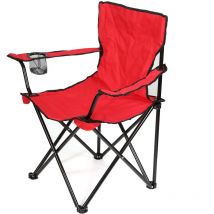 Skecten - Chaise Confortable Pliante Fauteuil Siège Plage Pêche Rouge
