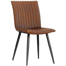 Chaise 44x56 Cuir Cognac IRON LABEL 10
