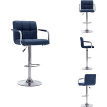 Chaise de bar Bleu Tissu - Chaise De Bar - Chaises De Bar - Chaise De Comptoir - Chaises De Comptoir