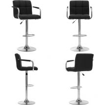 Chaise de bar Noir Tissu - Chaises De Bar - Tabouret De Bar - Chaise Contemporaine - Chaise Noire - Chaise Ajustable - Home & Living