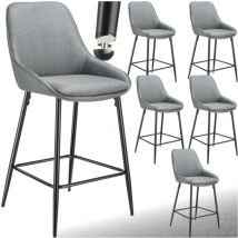 Chaise de bar dossier et repose-pieds 49 x 54 100 cm capacité charge 120 kg