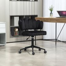 Tanant - Chaise de bureau à Roulettes pivotantes à 360° – Velours, dossier tissé ouvert, Fauteuil Bureau Chaise Bureau Réglable en Hauteur à Domicile