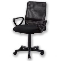 Fanmuebles - Chaise de bureau Amélie noire