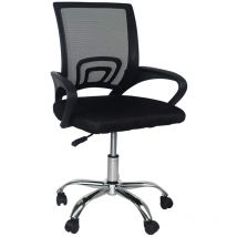 Thinia Home - Chaise de bureau classique à roulettes 95x65x52cm