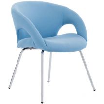Altri - Chaise de bureau Bathurst, Chaise d'attente avec accoudoirs pour le bureau, Chaise d'attente ergonomique, Cm 58x59h72, Bleu clair