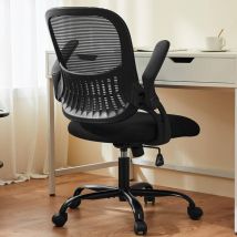 Sweetcrispy Bürostuhl Ergonomisch, Schreibtischstuhl mit Lendenwirbelstütze, Verstellbaren Armlehnen Drehstuhl, Höhenverstellbarer Office Chair,