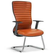 Chaise de bureau d'invité en cuir Arya