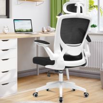 Felixking - Chaise de bureau ergonomique Chaise de bureau en maille respirante Chaise d'ordinateur roulante confortable avec dossier et appui-tête