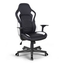 Office24 - Chaise de bureau ergonomique en simili cuir style sport Aragon racing