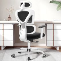 Felixking - Chaise De Bureau Ergonomique, Fauteuil Pivotant Avec Appui-lordose Réglable & Accoudoirs, Chaise Ergonomique Avec Appui, Tête, Fauteuil De