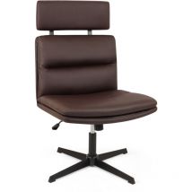 Futurefurniture - Chaise de bureau Chaise de bureau sans accoudoirs en simili cuir, chaise de bureau réglable et confortable, chaise de direction,