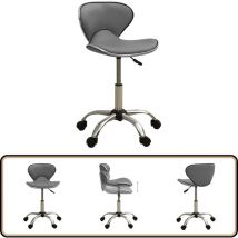 Chaise de bureau Gris Similicuir - Chaise De Bureau - Chaise Ergonomique - Chaise Cuir Synthétique - Simuliicur - Fauteuil De Bureau