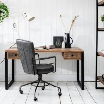 Pier Import - Chaise de bureau industrielle grise brisbane