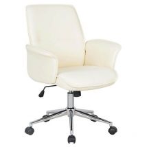 SIX - Chaise de bureau Jary Blanc cassé