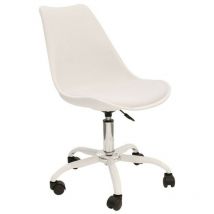 The Home Deco Factory - Chaise de bureau Kiruna blanc