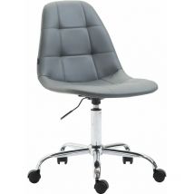 Nova - Chaise de bureau élégante en fauteuil en cuir écologique avec siège réglable dans différentes couleurs Couleur : Gris