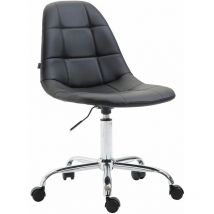 Nova - Chaise de bureau élégante en fauteuil en cuir écologique avec siège réglable dans différentes couleurs Couleur : Noir