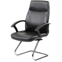 Serena - Chaise de bureau Macquarie, Chaise de direction avec accoudoirs, Chaise de bureau ergonomique, Noir, Cm 60x59h95,