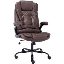 Chaise de bureau marron foncé similicuir daim Vidaxl