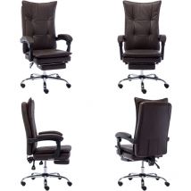 Chaise de bureau Marron Similicuir - Fauteuil De Bureau - Chaise De Bureau - Chaise Ergonomique - Chaise Inclinable - Siège Confortable - Home &
