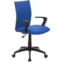 Salmar - Chaise de bureau Milano Bleu avec Dossier Rembourré et Mécanisme à Gaz