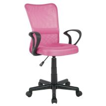 Chaise de bureau – Mio Rose – Tissu, Acier – Ergonomique, Réglable, 360° – 100 kg, 56x53 cm, 43-55 cm – SIX