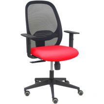 Cilanco black chair black mesh black bali red seat adjustable armrest