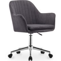 Privatefloor - Chaise de bureau pivotante avec accoudoirs - Lumby Gris clair