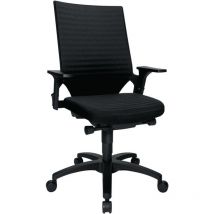 Chaise de bureau pivotante avec technique auto-synchrone noir 420-550 mm avec accoudoir capacité charge 110 kg
