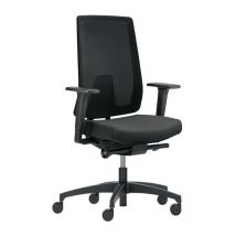 Dauphin - Chaise de bureau pivotante avec technique synchrone noire 400-520 mm avec accoudoirs Capacité charge 150 kg