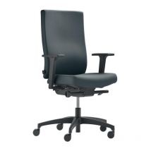 Chaise de bureau pivotante avec technique synchrone grise 400-520 mm avec accoudoirs Capacité charge 110 kg