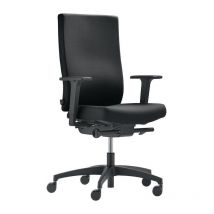 Dauphin - Chaise de bureau pivotante avec technique synchrone noir 400-520 mm avec accoudoirs Capacité charge 110 kg