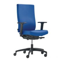 Chaise de bureau pivotante av. tech. synch. prof. siège 380-440 mm bleue azur 400-520 mm avec accoudoirs capacité charge 110 kg