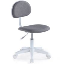 Chaise de bureau pivotante Lucky gris/blanc pour jeunes.
