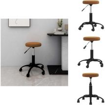 Chaise de bureau pivotante marron velours - Chaise De Bureau - Chaises De Bureau - Chaise - Chaises