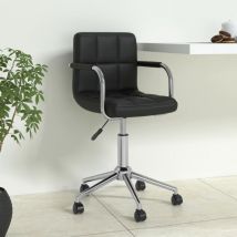 Les Tendances - Chaise de bureau pivotante Noir Similicuir vidaXL