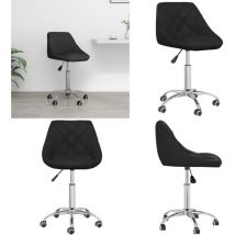 Chaise de bureau pivotante Noir Similicuir - Chaise De Bureau - Chaise Pivotante - Chaise Ergonomique - Bureau - Meuble De Bureau - Home & Living