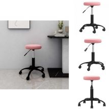 Chaise de bureau pivotante rose velours - Chaise De Bureau - Chaises De Bureau - Chaise - Chaises