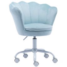 Wahson Office Chairs - Chaise de Bureau pour Enfant Chaise Chambre Enfant en Velours Fauteuil Bureau Enfant, Bleu Clair