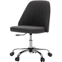 Joeais - Chaise de bureau pour la maison, Scandinave fauteuil roulant réglable sans accoudoirs, chaise de travail moderne, pivotante en tissu sergé,