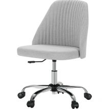 Joeais - Chaise de bureau pour la maison, Scandinave fauteuil roulant réglable sans accoudoirs, chaise de travail moderne, pivotante en tissu sergé,