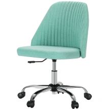 Joeais - Chaise de bureau pour la maison, Scandinave fauteuil roulant réglable sans accoudoirs, chaise de travail moderne, pivotante en tissu sergé,