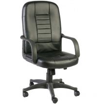 Serena - Chaise de bureau Shepparton, Chaise de direction avec accoudoirs, Chaise de bureau ergonomique, Noir, Cm 56x59h104/114