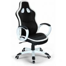 Office24 - Chaise de bureau sportif fauteuil gamer ergonomique simili cuir Super Sport