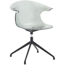 Wahson Office Chairs - Chaise de Bureau Transparente Moderne Chaise Bureau d'ordinateur en Acrylique Siege de Bureau Ergonomique Pivotant à 360°pour