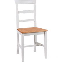 Biscottini - Chaise en bois pour table de restaurant restaurant pizzeria cuisine farmhouses arte povera Blanc Naturel 45xPR43xH92 Cm Made in